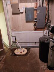 During: Lane, our Foreman, and his crew secured all the products in the basement.