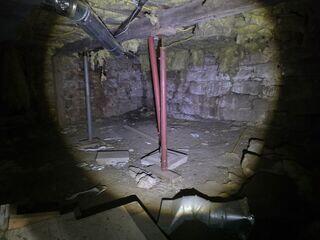 Before: Our Design Specialist, Darin, recommended waterproofing the entire space.