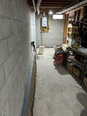 During: Our Foreman, Jose, and his crew installed WaterGuard and the TripleSafe in the basement.