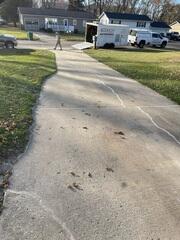 During: Our Foreman, Jordan, and his crew successfully lifted the driveway.
