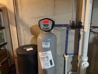 New softener installed to remove hard water problem