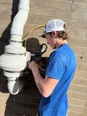 Radon Fan: Active soil depressurization fan in place, ensuring continuous mitigation of radon gas.