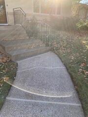 During: Our Foreman, Dylon, and his crew injected PolyLevel below the sinking slabs.