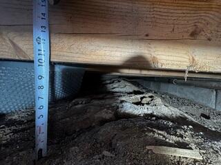 This crawl space was a tight squeeze with only 10 inches of room!