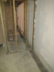 During: Our Foreman, Diego, and his crew worked hard to secure all the products in the basement.