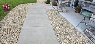 Before: Mitch, our Design Specialist, suggested repairing the damaged concrete