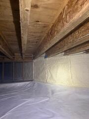Finished crawl space encapsulation.
