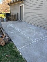 During: Our Foreman, Bryce, and his crew worked hard to lift and secure the unstabilized concrete.