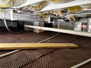 Drainage matting installed