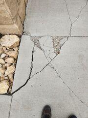 Devils Lake, ND, Damaged Sidewalk Lifted & Repaired