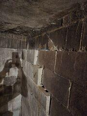 This photo demonstrates how hydrostatic pressure can cause block foundation walls to separate and lean inward.