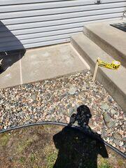 During: Our PolyLevel crew traveled to the home to lift the sidewalk back to its original position.