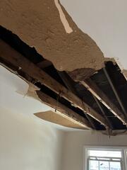 We had no choice but to tear out the ceiling.