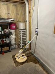 During: Our Foreman, Kevin, and his crew succesfully secured all the waterproofing products in the basement.