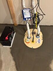 After: The crew successfully secured all the waterproofing products throughout the basement.