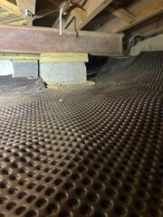 Drainage matting installed