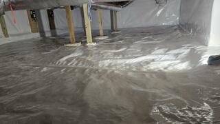We installed a full crawl space encapsulation system using CleanSpace.