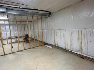 Additional water intrusion from basement walls