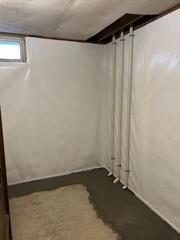 Discharge pipes are quite discreet, especially for how important they are! The Sump Pump pushes all the water out these PVC pipes.