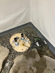 During: Our Foreman, Emmanuel, and his crew successfully secured all the products in the basement.