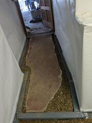 During: Our Foreman, Arturo, and his crew secured all the products in the basement.