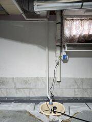 During: Our Foreman, Lane, and his crew traveled to the home to secure all the waterproofing products in the basement.