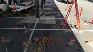 Injection tubes installed under solar panels