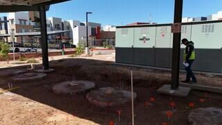 Injection tubes installed at electric conduit vaults