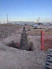 Helical piles installed with new construction brackets