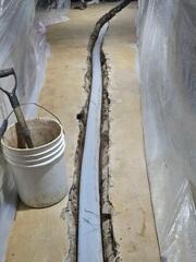 During: Eduardo, our Foreman, and his crew worked hard to secure all the products in the basement.