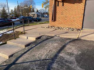 Over time, several slabs along this commercial path had begun to dip and shift. We leveled the entire stretch from end to end, restoring professional curb appeal and ensuring a safe, even walking surface for the property.
