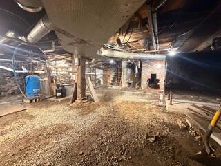 This old, wet basement is ready for a complete transformation by Northern Basement Systems.