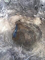 Our crew attached the earth anchor to the interior wall plate