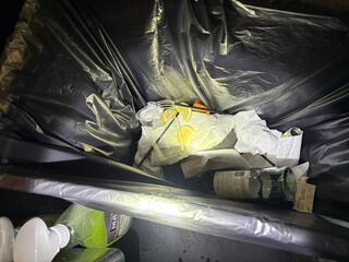 There were also a number of trash cans full of trash and fruit flies!