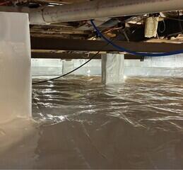 Now this crawl space is properly insulated and encapsulated!