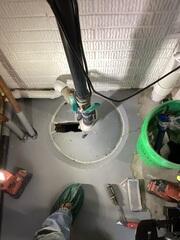 before sump pump installation