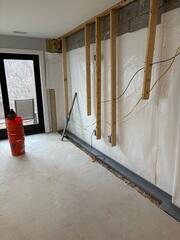Waterguard installed and Clean Space Vapor Barrier