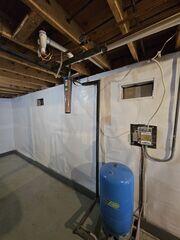 CleanSpace® Wall System - Installed along the basement walls to act as a durable vapor barrier, helping to prevent moisture from entering the space while also brightening the area