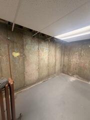 This wet, cold basement in Fairfield, Vermont, is ready for a complete transformation.