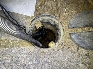 This old sump pump needs to be replaced.