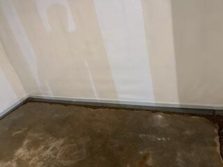 During: Our Foreman, Jesus, and his crew worked hard to secure several waterproofing products throughout the home.