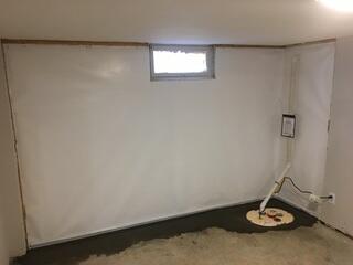After our crew installed our waterproofing systems