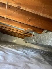 After our crew added Foamax long the walls and CleanSpace above the Drainage Matting