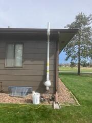 The exterior where the fan is installed