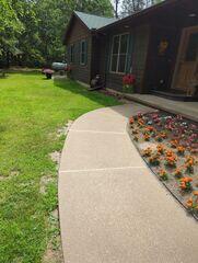 After our crew lifted the slabs and sealed the joints
