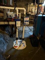 TripleSafe® Sump Pump System - Installed to handle high volumes of water with three levels of protection, including a battery backup to keep the system running during power outages