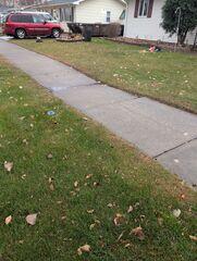 Before: The homeowner worried that this issue could turn into a major tripping hazard.