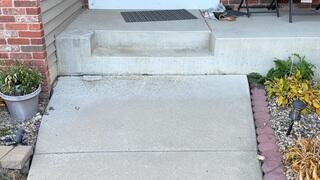 The front walkway before our crew began the installation