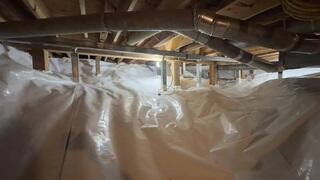 CleanSpace crawl space encapsulation system to help isolate the crawl space from ground moisture and humidity
SmartJack support posts to help stabilize and strengthen sagging floor areas
Heavy-duty supplemental support components designed to provide long-term structural stability beneath the home