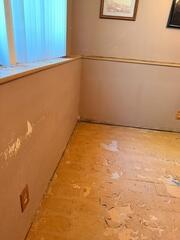 The basement showing signs of water leaks